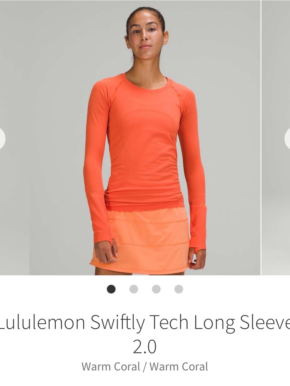 lululemon athletica Swiftly Long Sleeve Top - Coral